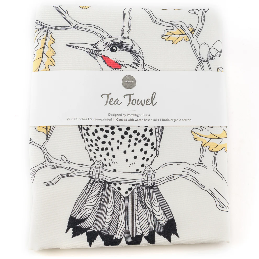 Northern Flicker Tea Towel Absorbent northern flicker flour sack cotton kitchen towel