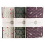 Set of three Porchlight Press Graphic Series pocket notebooks with bold abstract block designs