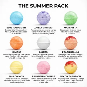 Assorted multi pack of Cocktail Bomb Shop Summer drink bombs
