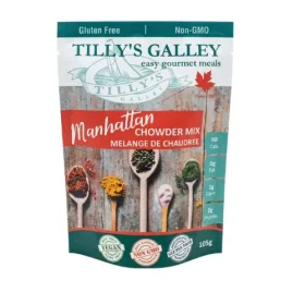 Emballage du mélange pour chaudrée de style Manhattan de Tilly's Galley sur fond neutre