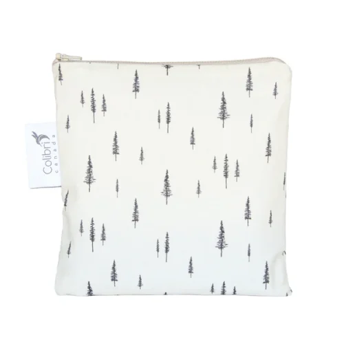 Colibri reusable large fabric snack bag zipped shut