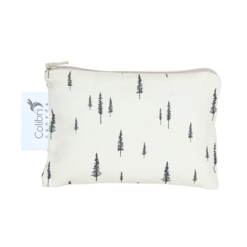 Colibri reusable small fabric snack bag zipped shut