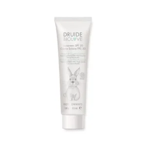 Druide Baby Sunscreen SPF30 tube standing on a plain white background