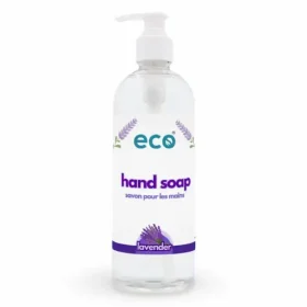 Eco Company 500ml hand soap dispenser bottles showing different scent labels against a plain white background