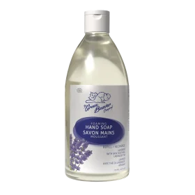 Green Beaver Lavender Foaming Hand Soap Refill bottle standing on a plain white background
