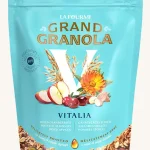 La Fourmi Grand Granola Vitality Almonds Apples Cranberries bag standing on a plain white background