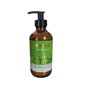 Molloy's Soap Key Lime Pie Hand & Body Lotion bottle standing neatly against a plain white background
