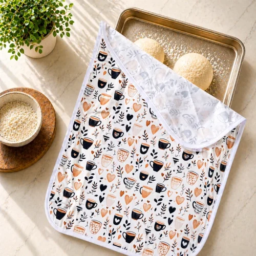 Summit Sourdough Reusable Sheet Pan Proofing Cover stretched over a baking sheet on a plain white background
