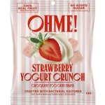 Single bag of OHME! Freeze Dried Strawberry Yogurt Crunch standing against a plain white background