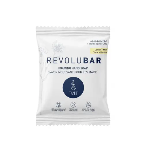 TANIT Foaming Hand Soap Refill compostable pouch on a plain white background