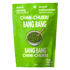 A 60g pouch of The Spice Age Chimi-Churri Bang Bang seasoning blend