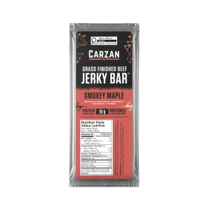 Carzan Meats Smokey Maple Grass-Fed Beef Jerky Bar