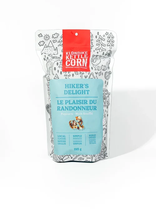 Klondike_HikersDelight--2_1280x Klondike Kettle Corn Hiker's Delight Popcorn bag standing on a plain white background