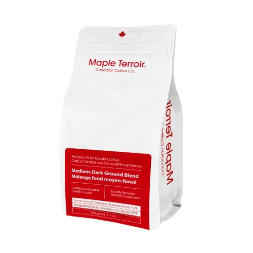 Bag of Maple Terroir Maple Syrup Medium-Dark Roast Ground Coffee