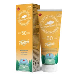 Green Beaver Protech SPF 50 KIDZ Mineral Sunscreen bottle standing upright