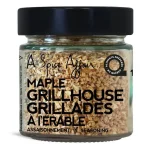 Seasoned grilled pork chops topped with maple grillhouse spice rub