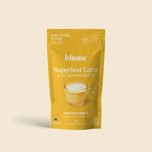 Blume Turmeric Blend Superfood Latte caffeine-free anti-inflammatory – Made in British Columbia