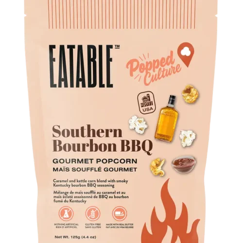 EATABLE Popped Culture Southern Bourbon Bbq Popcorn EATABLE Southern Bourbon BBQ Popcorn 125g pouch package