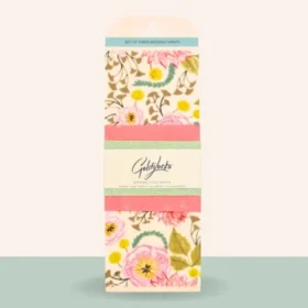 Goldilocks Reusable Beeswax Food Wraps Pink Floral Set of 3