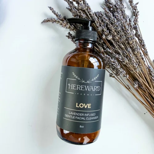 Bouteille de nettoyant visage doux Hereward Farms Love