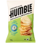 Bag of Humble Potato Chips Creamy Dill Organic Potato Chips standing upright