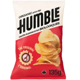 Bag of Humble Potato Chips The Original Organic Potato Chips standing upright
