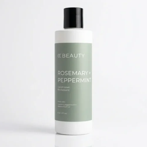 OC Beauty romarin + après-shampoing menthe poivrée Bouteille d’OC Beauty Co. Après-shampoing à la menthe poivrée au romarin