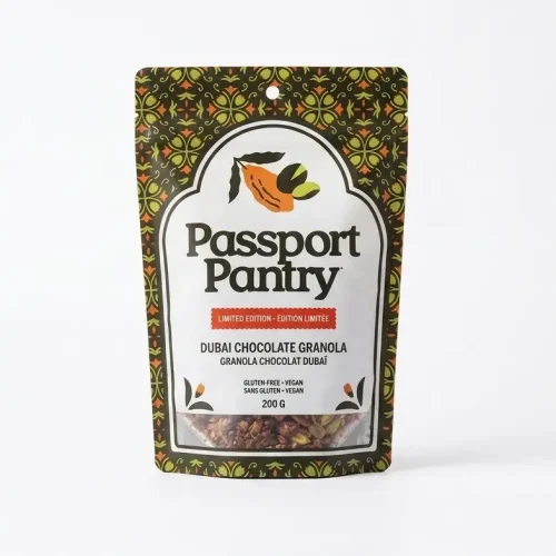 Passport Pantry Limited Edition Dubai Chocolate Granola Clusters bag