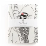 Porchlight Press Downy Woodpecker Tea Towel