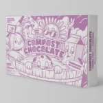 Postie Compost Chocolate Caramel Postcard Chocolate Bar package standing