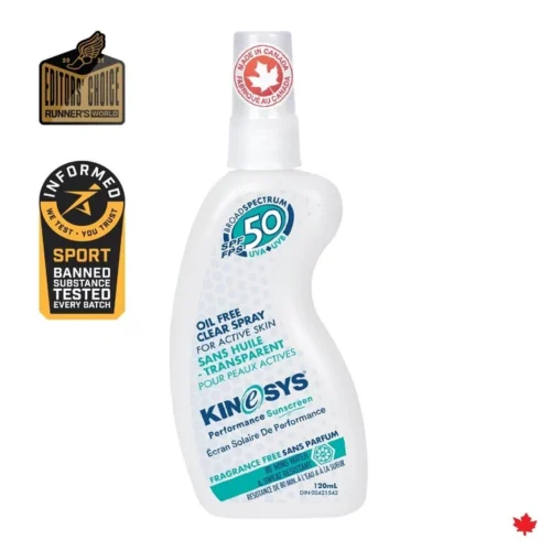 SPF 50 Fragrance Free KINeSYS Spray Sunscreen 120ml SPF 50 Fragrance Free KINeSYS Spray Sunscreen 120ml