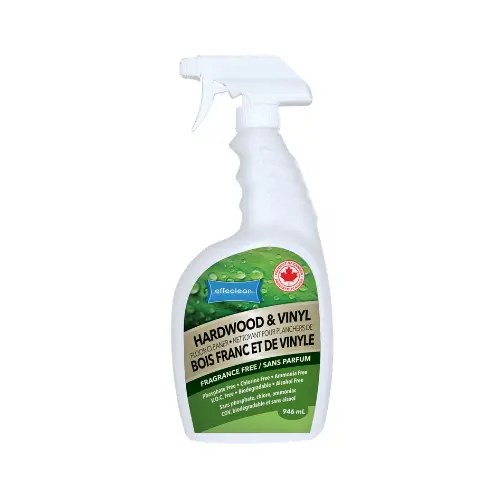Effeclean Hardwood and Vinyl 946 ml Effeclean Hardwood and Vinyl Floor Cleaner spray bottle and commercial size for safe floor cleaning