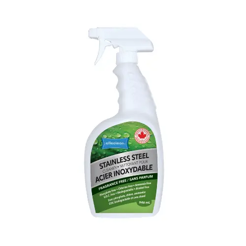 Effeclean Stainless Steel Cleaner 946ml Effeclean Stainless Steel Cleaner bottle for cleaning kitchen appliances sinks and fixtures safely