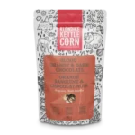 Klondike Kettle Corn Blood Orange & Dark Chocolate popcorn, sweet and salty kettle corn drizzled in dark chocolate infused with blood orange