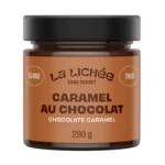 Caramel au chocolat La Lichée, pot de 290 g, sauce caramel onctueuse du Québec