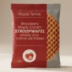 Stroopwafel à la crème d’érable en terroir fraise et érable 34g – Fabriqué en Colombie-Britannique