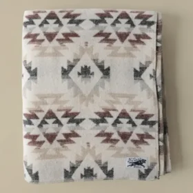 Wool Cabin Blanket Kelowna by MTN.HEAD, 90% wool 10% polyester, 70 x 58 inches, cut and sewn in Toronto, Ontario