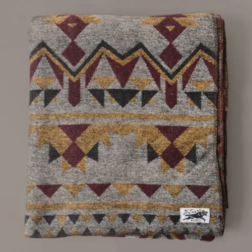Wool Cabin Blanket Algonquin by MTN.HEAD, 90% wool 10% polyester, 70 x 58 inches, cut and sewn in Toronto, Ontario
