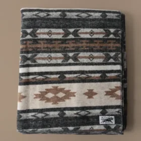 Wool Cabin Blanket Beaver Valley by MTN.HEAD, 90% wool 10% polyester, 70 x 58 inches, cut and sewn in Toronto, Ontario
