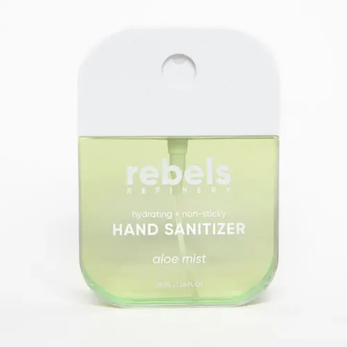 Rebels Refinery Aloe Mist Pocket Hand Sanitizer portable bottle with aloe vera spray