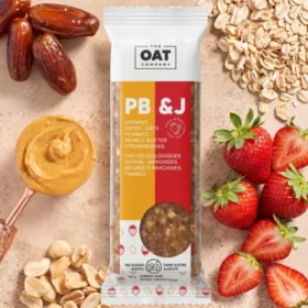 The Oat Company PB & J Oat Bar natural peanut butter and strawberry energy bar